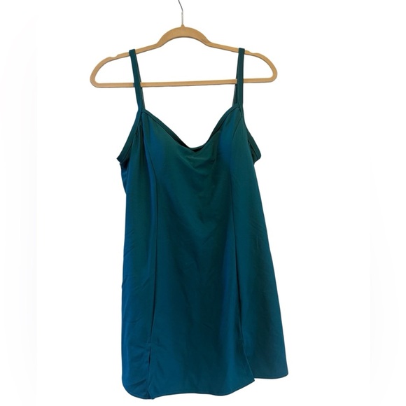 Castaways vintage jade green size 18 One Piece retro swimdress sailor chic - Picture 9 of 10